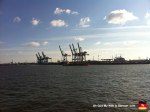 Hamburg shipyard cranes