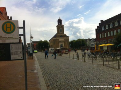 There's the belltower in downtown Husum. Just a 24-hour party up here...