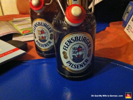 Here are our Titty Pils! Just a shot or two of vodka poured into a Flensburger pils and you've got yourself an evening!