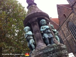 Here are some creepy cherubs around a fountain. At least they're not peeing in the water...