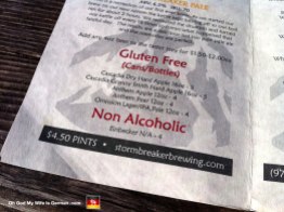 Oh, this just gets better and better! See that non-alcoholic beer on the menu? It's made in Einbeck, which is like an hour away from Hannover. QUIT FOLLOWING US, GERMANY.