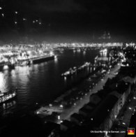 Night-View-of-Hamburg-Black-and-White-Elbe-River